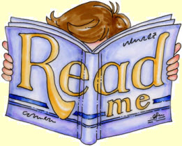 image of person reading book with title, "Read Me"